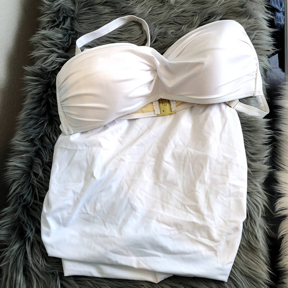 nwt swimsuits for all white bikini bathing suit size 24 - Picture 1 of 7